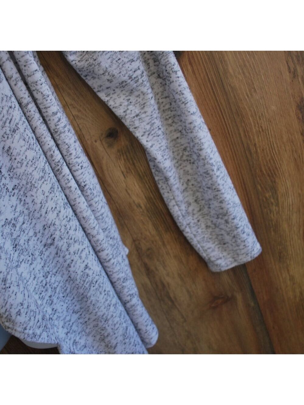 Eddie Bauer Gray/White Draped Thin Cardigan L - Picture 4 of 7